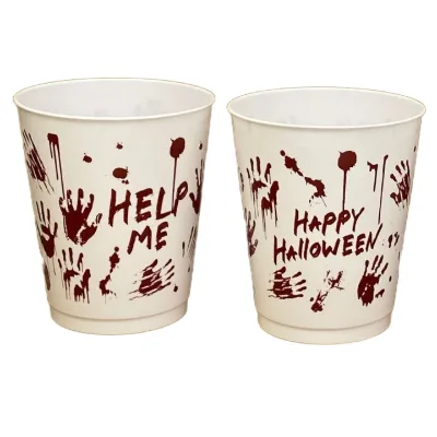 Plastic 16oz Red Smooth Stadium Cup