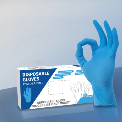 Blue Disposable Nitrile Gloves 100 PCS Box Disposable Glove Nitrile