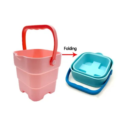 Outdoor Travelling Mini Portable Camping Wash Basin Folding Water Container for Fishing Beach Collapsible Buckets With Handle