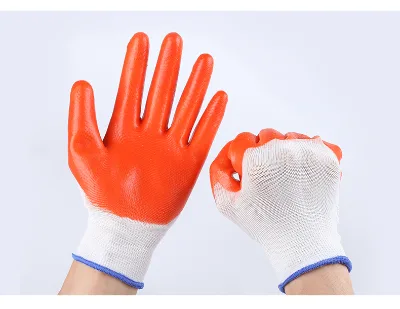 Anti Slip Durable Job Protective Glove Impregnated PVC Thick Wear Oil Resistant Luva Industrial Construction Work Safety Glove
