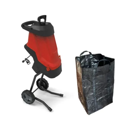 2600W Electric Wood Chipper Powerful 45mm Cutting Diameter Shredder Machine 45L Bag Capacity for Home Gardening Use