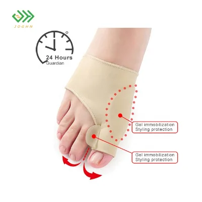 Splint Protector Silicon Hot Selling Pain Relief Foot Protect Orthosis Leather Silicone Gel Toe Separator for Hallux Valgus