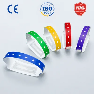 Factory Direct Composite RFID Medical Wristband, Long-Range Bulk Reading Patient Bracelet, Disposable Hypoallergenic