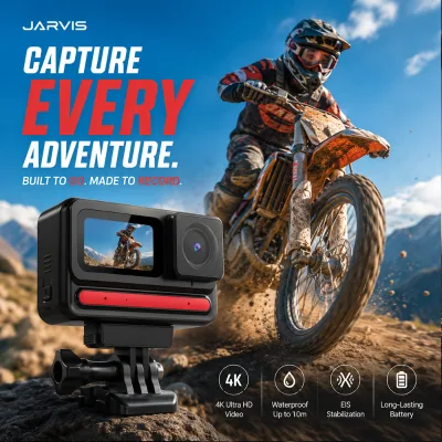 JARVIS Wholesale Ip68 Waterproof Action Underwater Action Camera Long-Lasting 3 Hour Vlogging Sports Camera