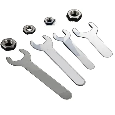 Hex Head Single Open Ended Simple Wrench Custom Flat Stamped Steel 150lb-ft Capacity 2-24mm Thickness