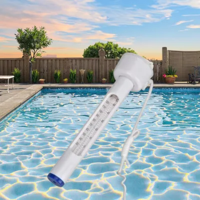New Arrival White Pool Thermometers Branded Thermometer for Swimming Pool Fish with String