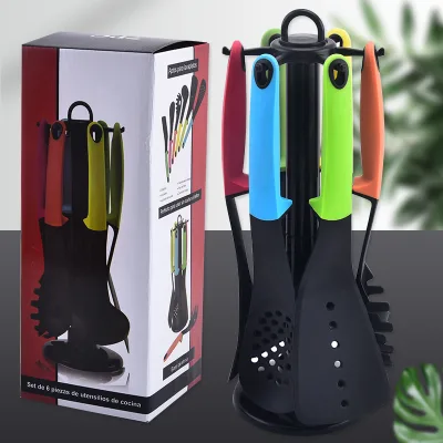 Factory Spot Sustainable Kitchenware Seven-Piece Non-Stick Dishwasher Oven Safe Cooking Soup Spoon Claw Shovel Set Foreign Trade