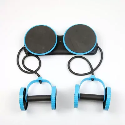 4 in 1 Abdominal Trainer Roller Wheel Push up Board Waist Twister Core Training Equipment for Home Fitness