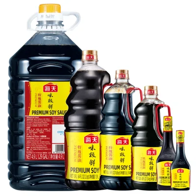 Premium 10.5L 4.9L 1.9L 1.6L 1.28L 750ML 380ML Non-GMO Soy Sauce Halal Certified Customizable Packaging for Branding