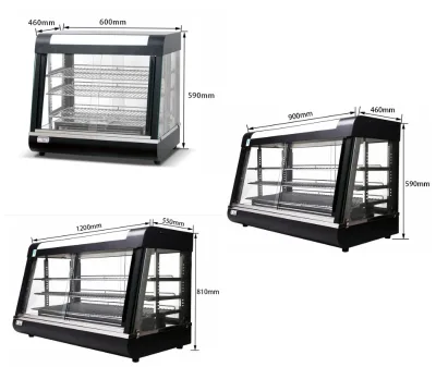 High Efficiency Table Top Food Fried Chicken Warmer Showcase with Good Price