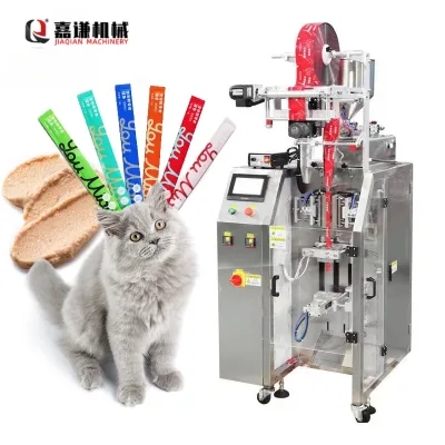 Stick Bag Automatic VFFS Pet Food Packing Machine Snack Treats Bars Wet Packaging