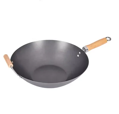 High Quality Wooden Handle Carbon Steel Nonstick Chinese Woks With OEM/ODM Service