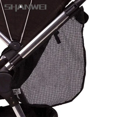 Black Storage Bag Portable Durable and Foldable Can Be Used for Outdoor Travel with a Small Stroller