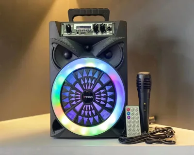 KIMISO High-power Outdoor Trolley for Speaker 8 Inch Portable Square USB Powered Home Karaoke