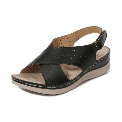2025 Summer Fashion Casual Sandals for Women Roman Style Round Head Women's Beach Sandals