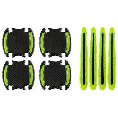 Hot Sell Universal Car Door Handle Bowl Scratch Sticker Protector Cover Carbon Fiber Reflective Stickers