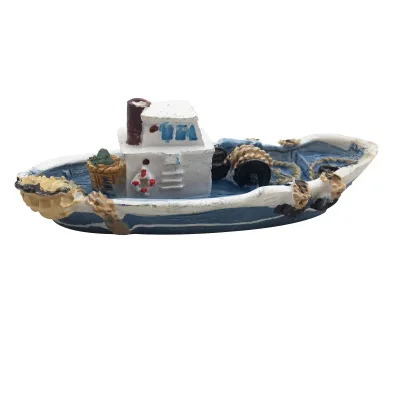 Sailing Boat Decorative Model Resin Ship Model for Gifts