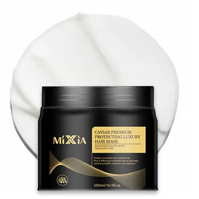Deep Conditioning Anti-Frizz Mask 500ml Moisturizes Dry Damaged Hair & Scalp for Soft Shiny Hair With Caviar