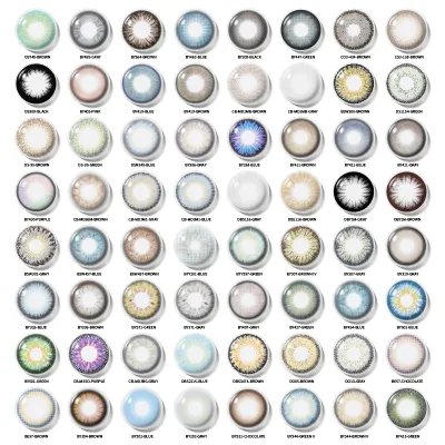 Natural Three Tone Soft Contact Lenses with 38% Water Content 14.2mm Diameter 8.5mm Base Curve Two Pieces for Dark Eyes