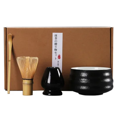 Matcha Set Customized Box Ceramic Matcha Bowl Set Matcha Tool with Bamboo Whisk and Spoon