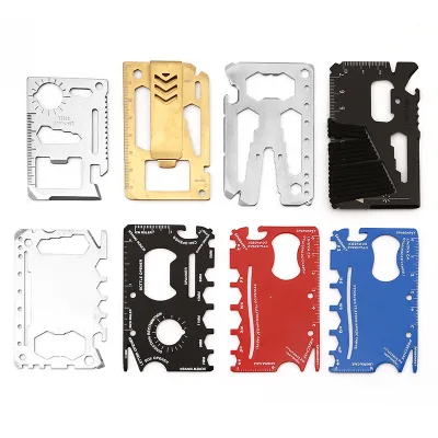 Outdoor Camping New Swiss Knife Card Multi-Functional Camping Tool Card 14 Function Combination
