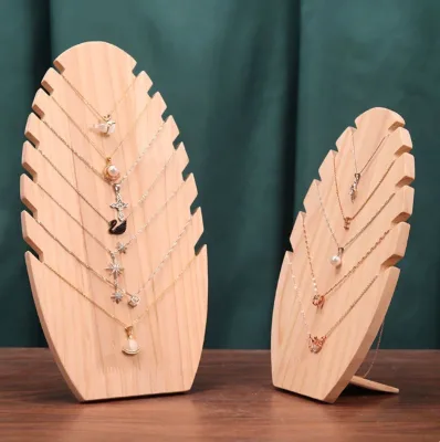 Necklace Jewelry Display Stand Solid Wood Counter Pendant Display Stand Jewelry Organizer