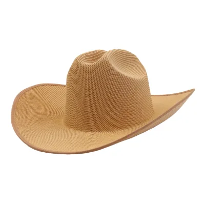 Hot Selling Blank Western Cowboy Hat Custom Fashion Stiff Paper Straw Summer Sun Hat