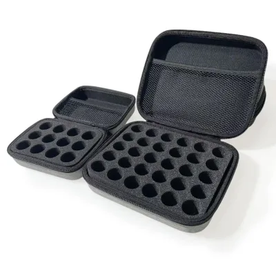 Wholesale Hard Cover Zipper Eva Beautiful Essential Oil Carrier Case Case 12 Vial 2ml Essential Tool Case