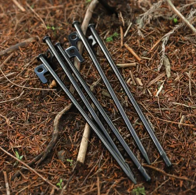 Steel Tent Pegs for Outdoor Camping Hiking Climbing Barbecue 1L Weighted Capacity Bag Packed Camping Accessories Nail Stakes