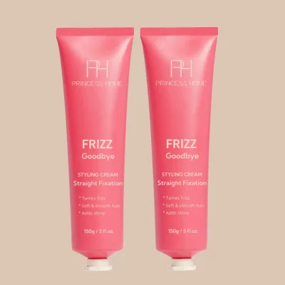 Custom Logo Hair Taming Cream Natural Ingredients Coconut Oil & Jojoba Leave in Cream Frizz & Flyaways Styling Cream