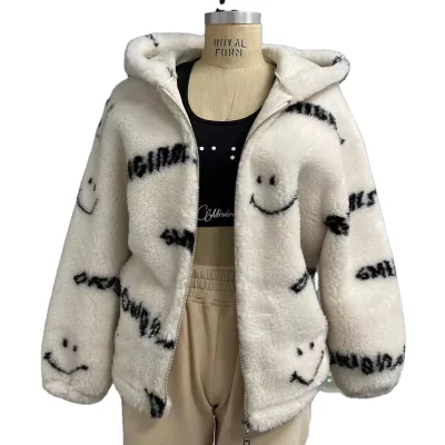 Customize Pattern Women's Funnel Jacket Men Polar Fleece Coat