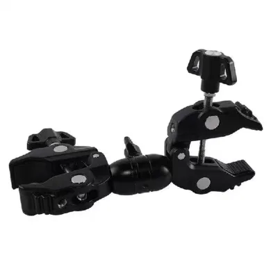 Super Clamp Double Camera Clamp Crab Plier Clip Bracket Mount Monitor Magic Arm Double Ball Head Adapter for Photo Studio