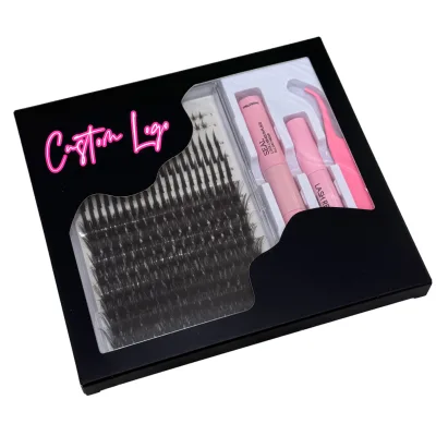 Wholesale DIY Manga Spike Lashes Wispy Cluster False Eyelashes with Bottom Fluffy Eye Lash Extensions Kit Mix Cluster Lashes