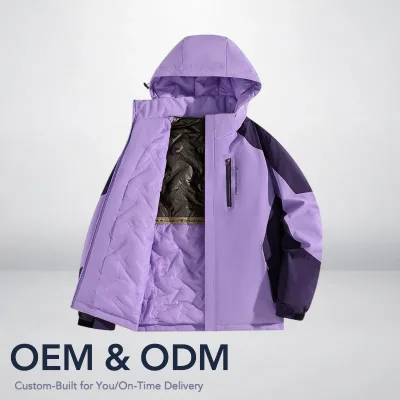 Customized Stylish Zipper Closure Winter Jacket Stand Collar Windproof Anti-Shrink Light Weight Fashionable Outdoor
