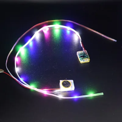 Vibration Activated RGB LED Shoe Light With Button CR2032 Battery Decoration