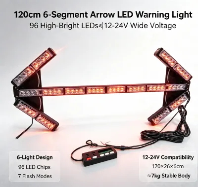 Vehicle Arrow LED Warning Strobe Light Warning Light for Road Rescue Engineering Truck