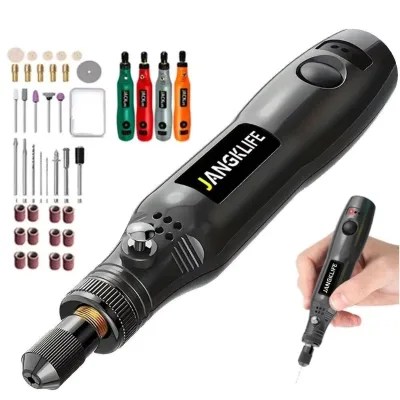 Variable Speed Cordless Mini Grinder USB Rechargeable Rotary Tool Kit with Accessories for DIY Engraving Polishing Sanding