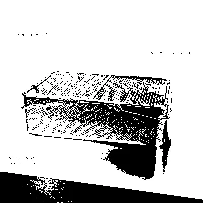 Perforated Stainless Steel Storage Basket with Mesh Lid for Laboratory Instruments