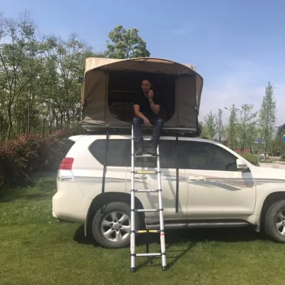 Semi-automatic Open Camping Car Roof Tent
