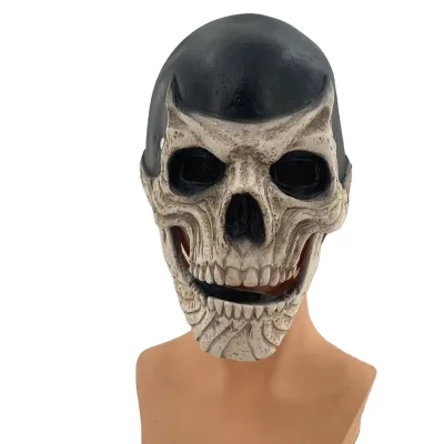 Halloween Skeleton Mask Jaw Mouth Can Move Funny  Mask Terror Headgear