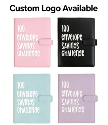 Budget Planner Binder 100 Envelopes Amount Stickers Money Saving Challenge Business Gift Promotional Budget-Conscious