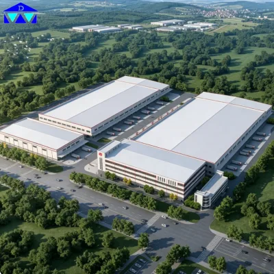 Fireproof Rigid Frame Steel Logistics Park Building for Supply Chain Hub