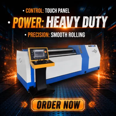W12 CNC 4-Roll Plate Rolling Machine 12*2000 Replaceable Work Rolls Anti-slip Roller Surface For Stainless & Aluminum Plate