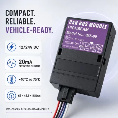 CAN Bus Interface for Vauxhall Insignia Antara Adam Vehicle Lighting High Beam Relay Control