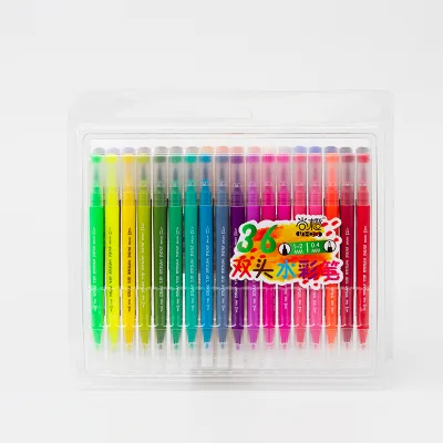 36 Colors Dual Tip Brush Pens Art Markers Set, Artist Art Marker Fine and Brush Tip Colored Fineliner Pen