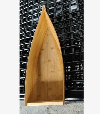 Factory Custom Logo Safe Healthy Large Natural Bamboo Sushi Boat With Plate Tray