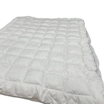 Customized Quilted Baffles Wholesale Microfiber Polyester 5cm Heavy Mattress Topper Cover