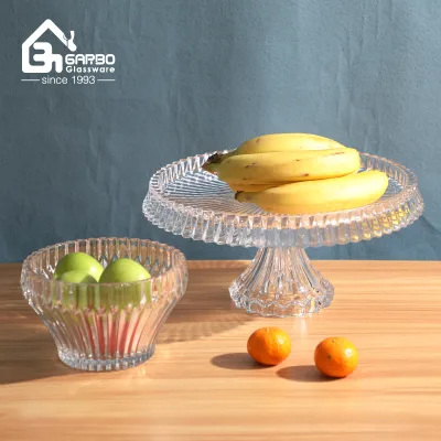 Premium Quality Vertical Fruit Plate for Restaurant Hotel Decoration Wedding Tabletop Display High White Glassware for Daily-use