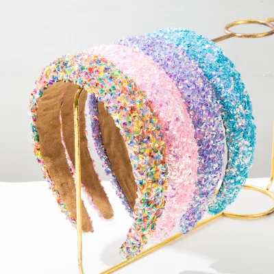Fashion Sweet Colorful Cute Wide Edge Hairband Headband Women Girls Daily Wear Statement pink Blue Headband Hair Accessories
