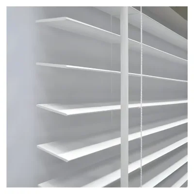 Luxury PVC Venetian Faux Wood Blinds Louver Window Shutters for Window Motorized Wooden Venetian Blind Cordless Venetian Curtain
